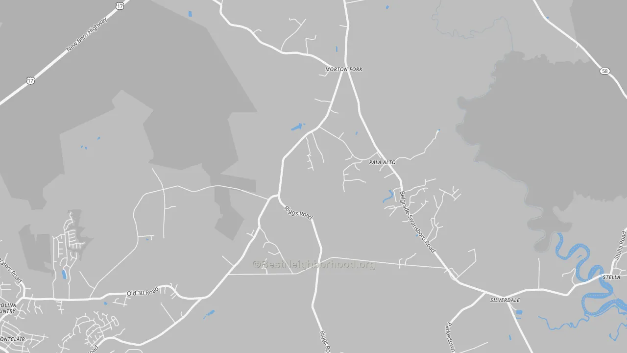 Transit Grade map of Pala Alto, NC