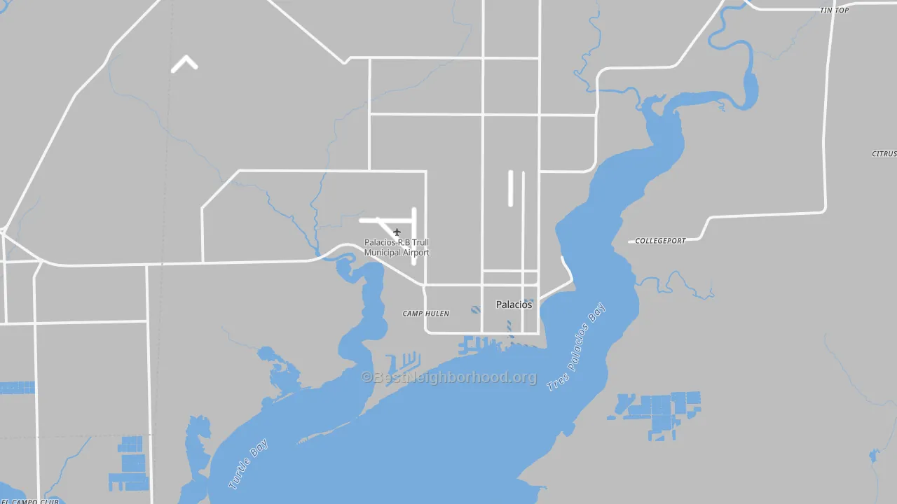 Transit Grade map of Palacios, TX