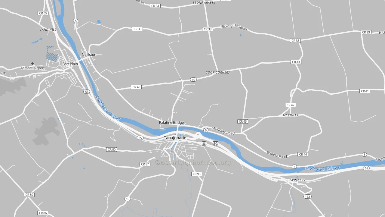 Transit Grade map of Palatine Bridge, NY