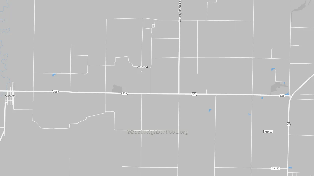 Transit Grade map of Palatka, AR
