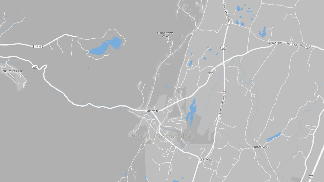 Transit Grade map of Palenville, NY