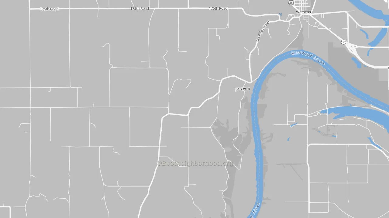 Transit Grade map of Palermo, KS