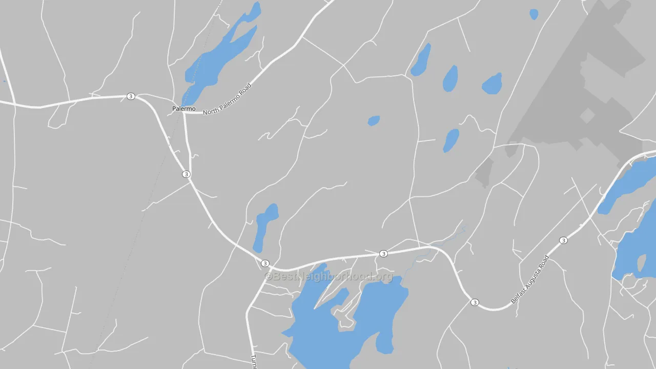 Transit Grade map of Palermo, ME
