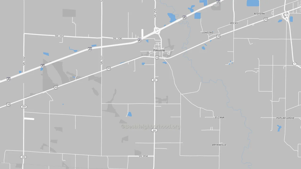 Transit Grade map of Palestine, AR