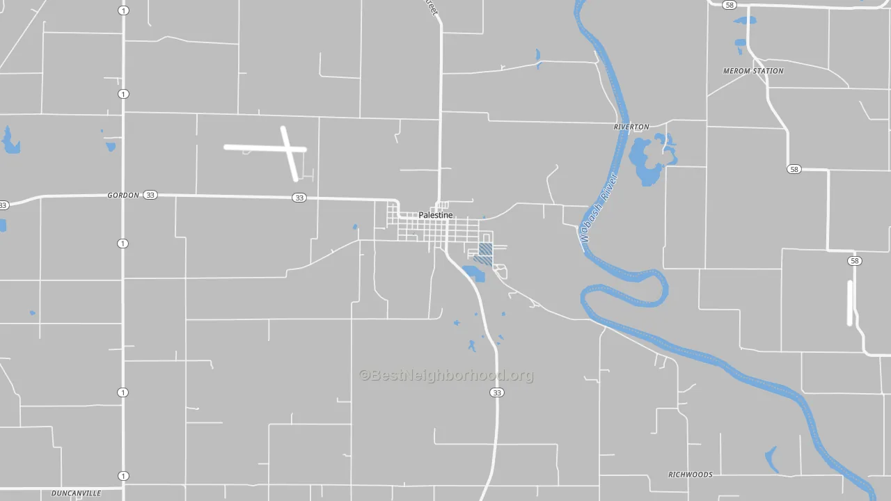Transit Grade map of Palestine, IL