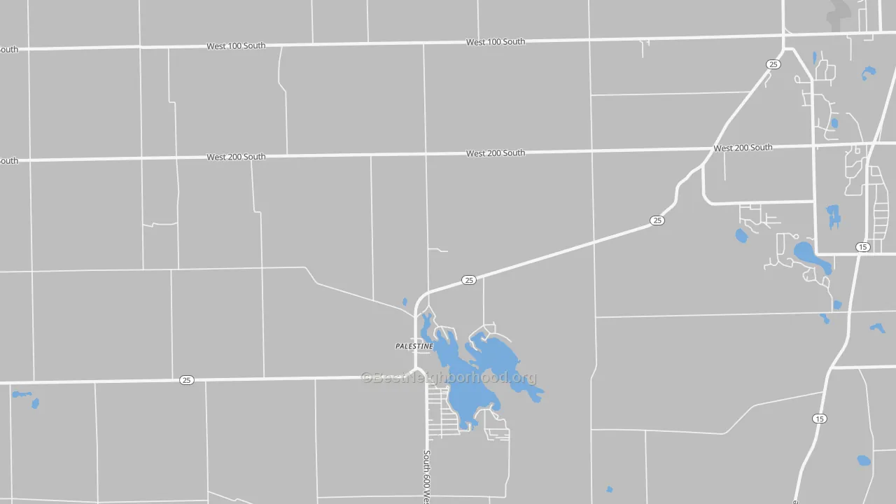 Transit Grade map of Palestine, IN