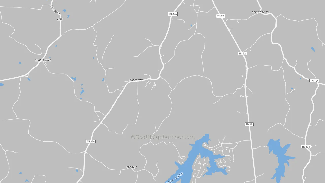 Transit Grade map of Palestine, TN