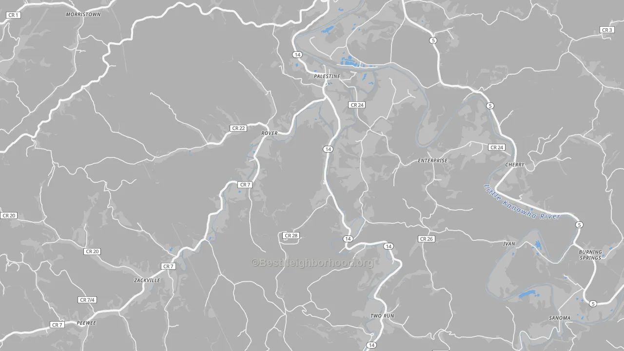 Transit Grade map of Palestine, WV