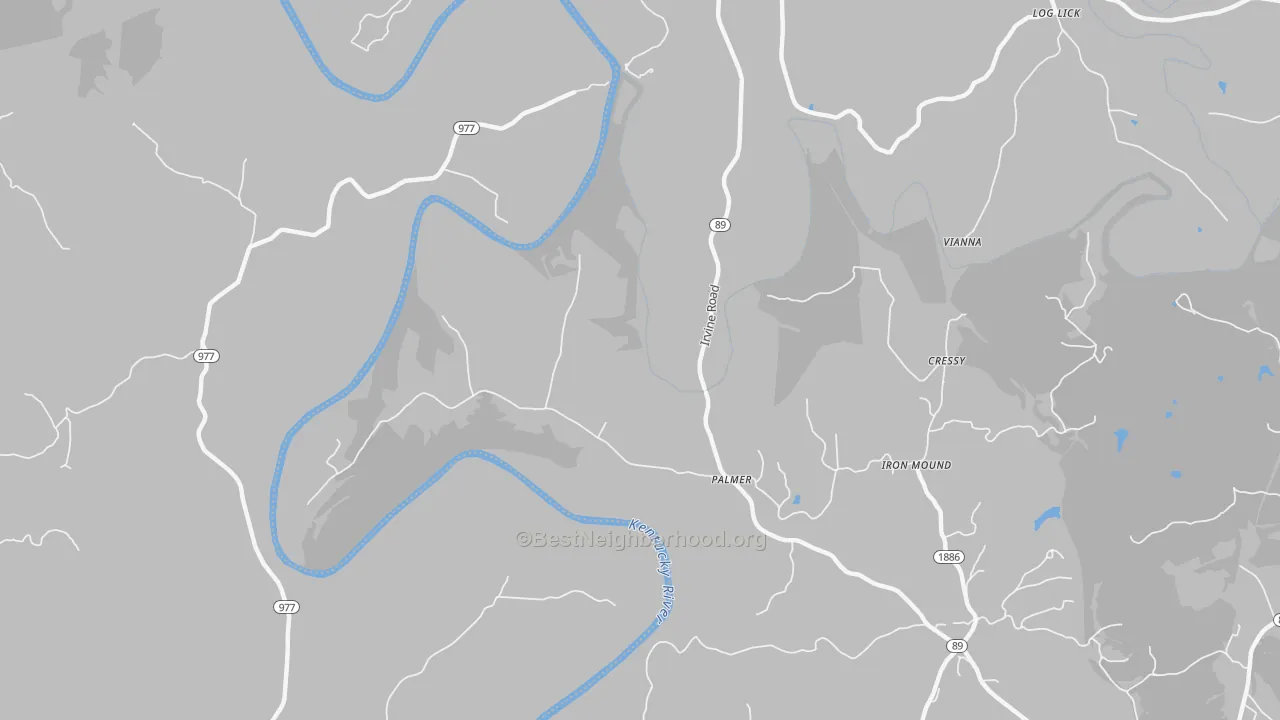 Transit Grade map of Palmer, KY