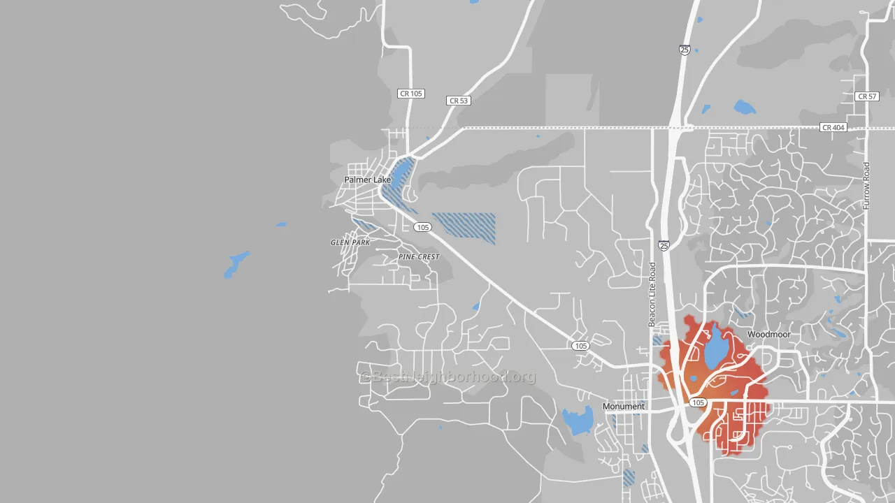 Transit Grade map of Palmer Lake, CO