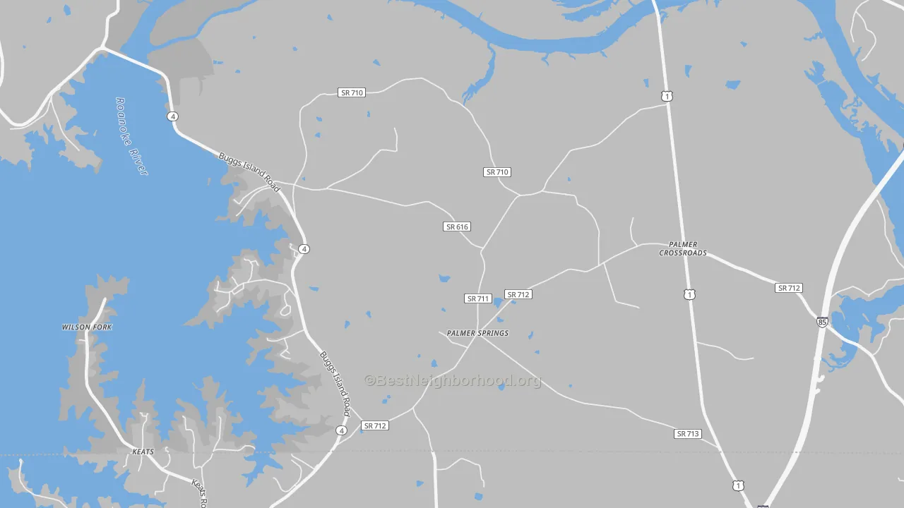 Transit Grade map of Palmer Springs, VA