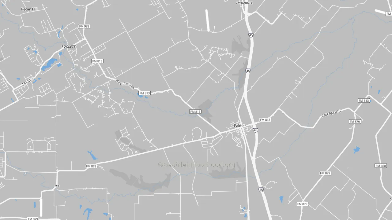 Transit Grade map of Palmer, TX