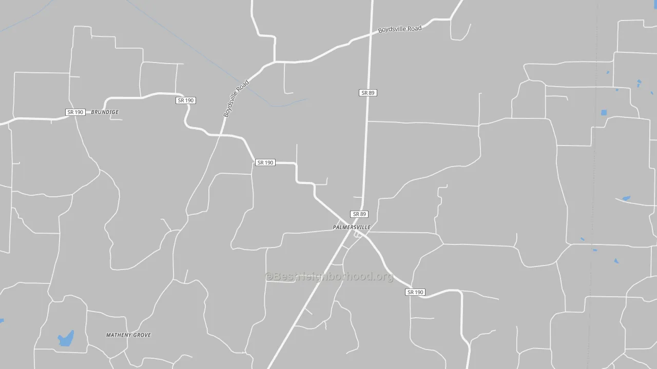 Transit Grade map of Palmersville, TN