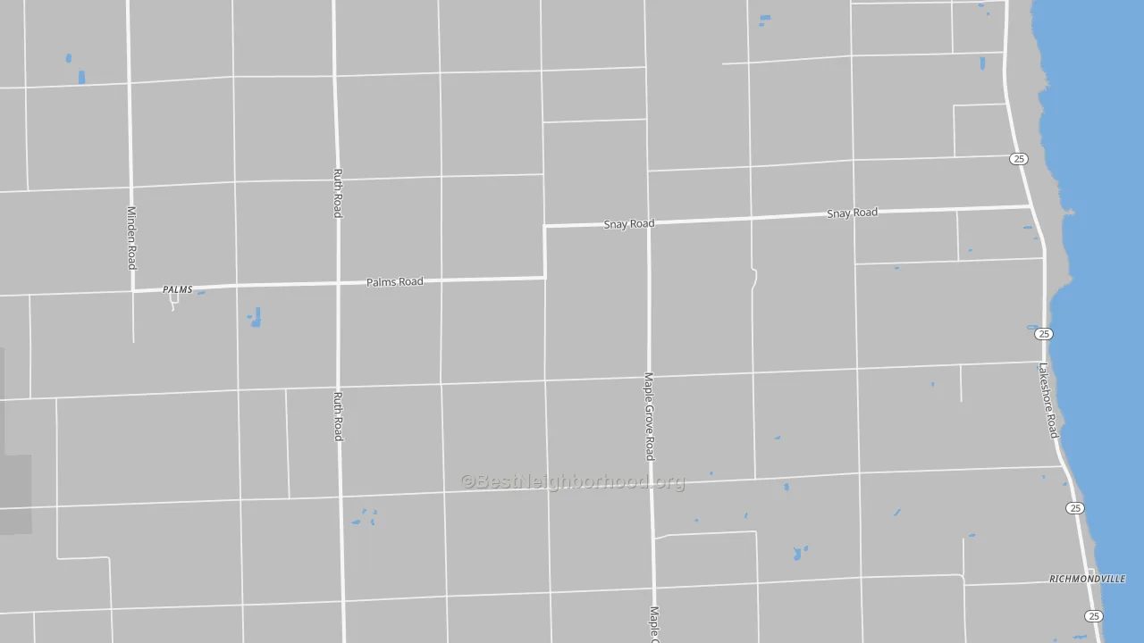 Transit Grade map of Palms, MI