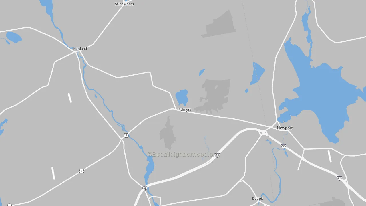 Transit Grade map of Palmyra, ME