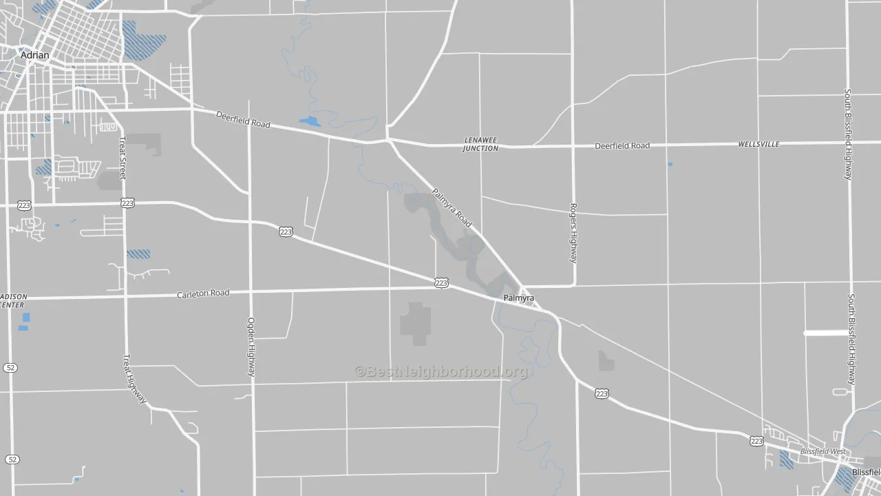 Transit Grade map of Palmyra, MI