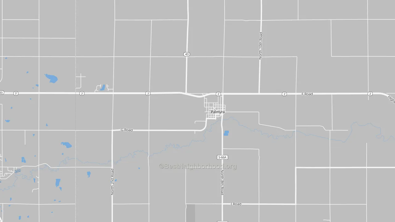 Transit Grade map of Palmyra, NE