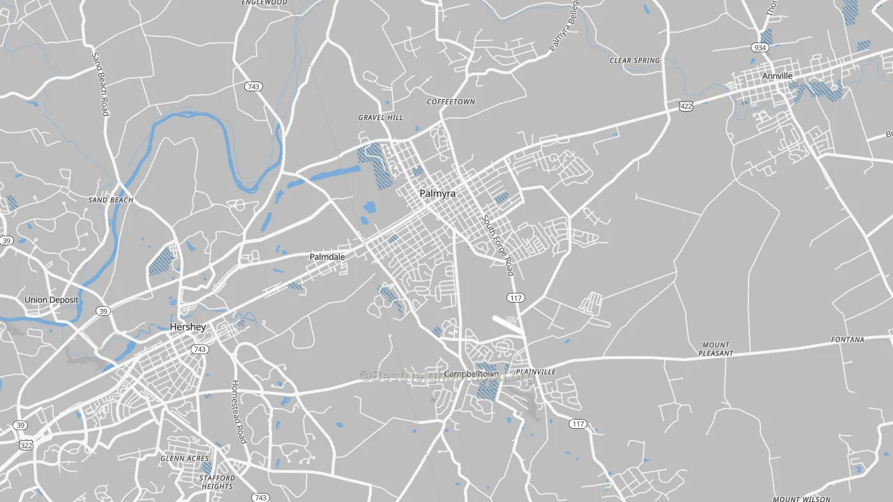 Transit Grade map of Palmyra, PA