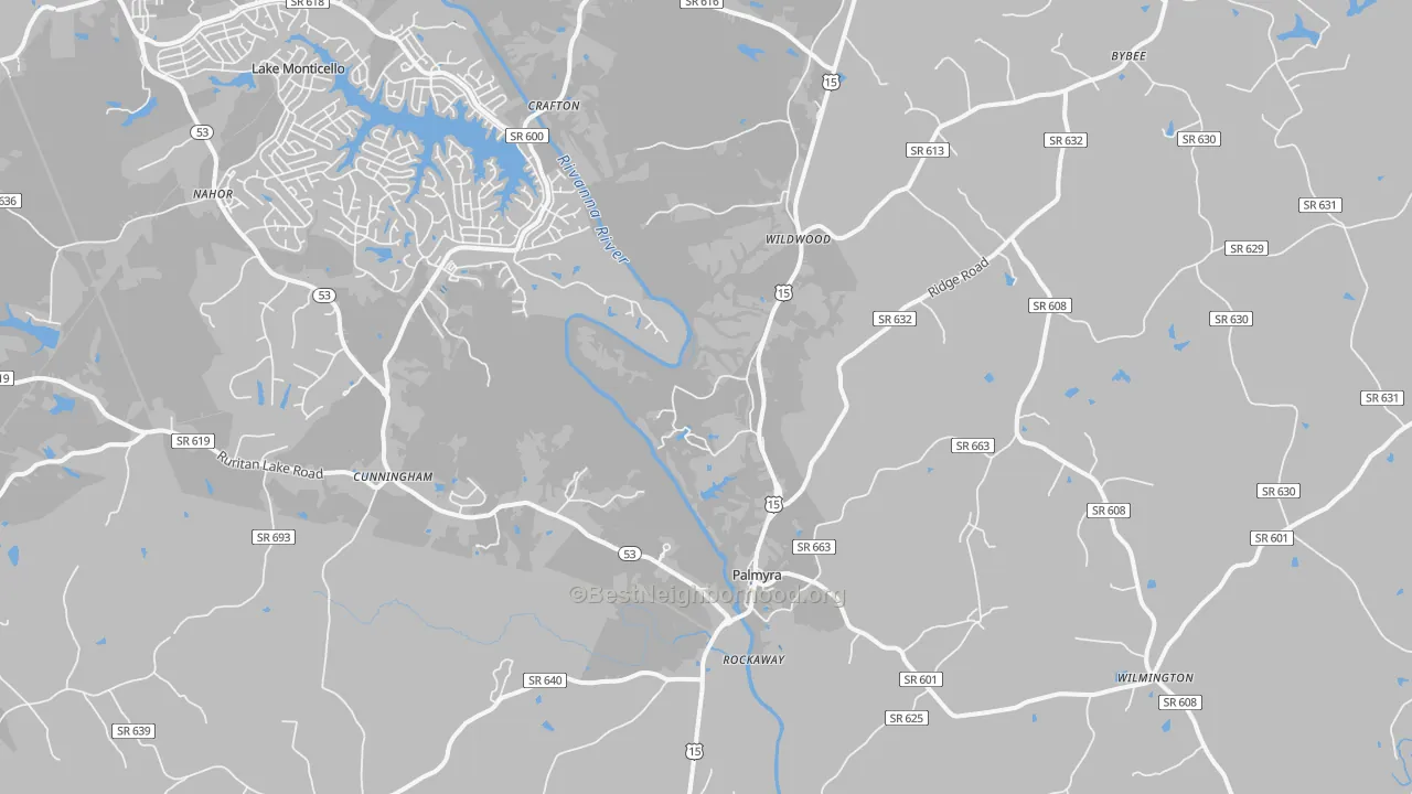 Transit Grade map of Palmyra, VA