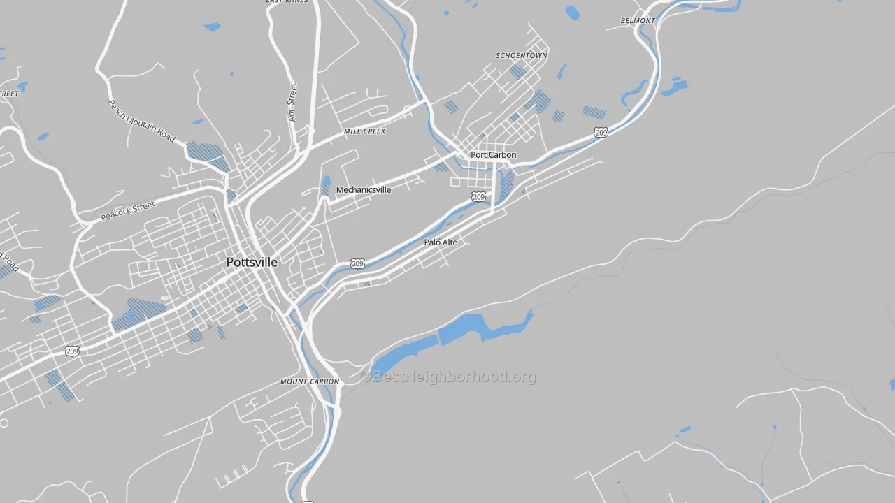 Transit Grade map of Palo Alto, PA