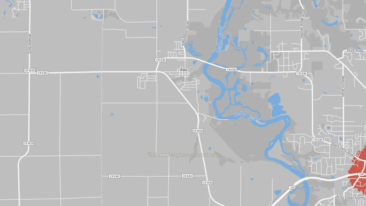 Transit Grade map of Palo, IA