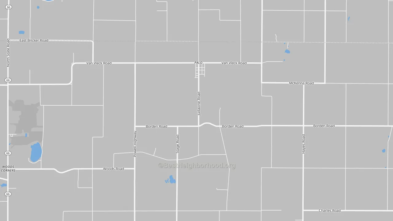 Transit Grade map of Palo, MI