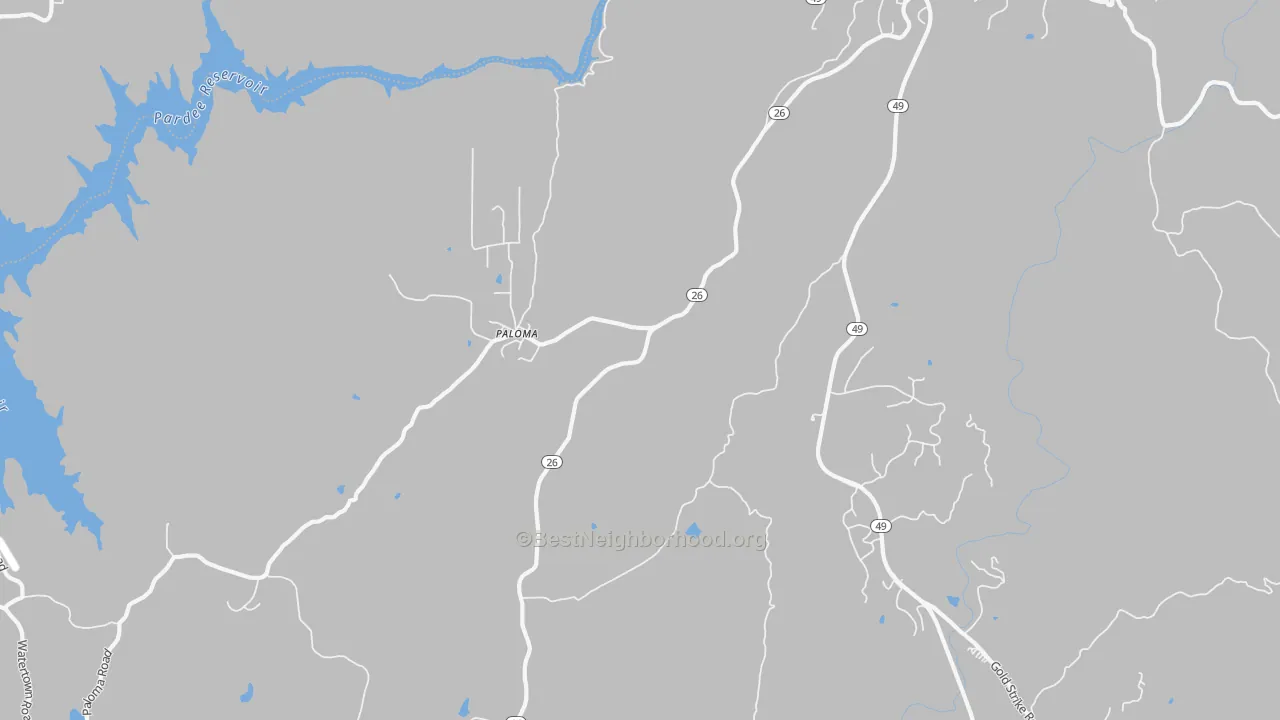 Transit Grade map of Paloma, CA