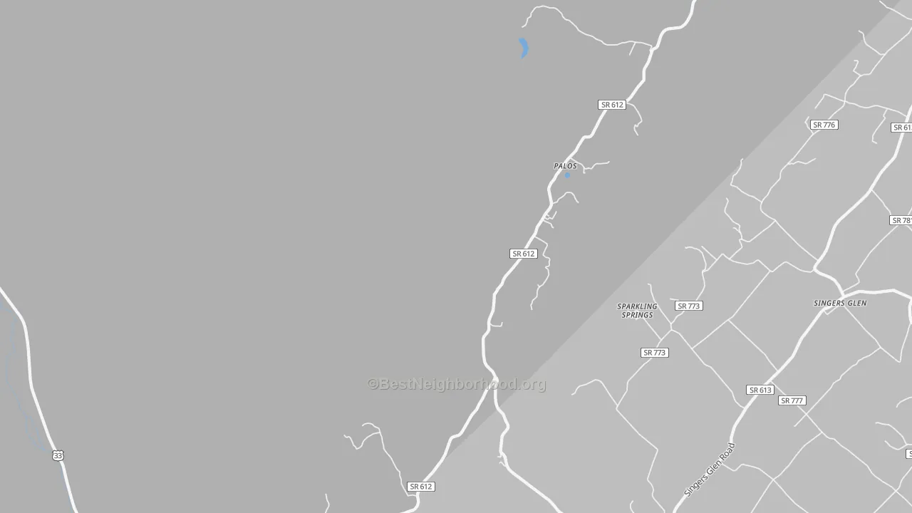 Transit Grade map of Palos, VA