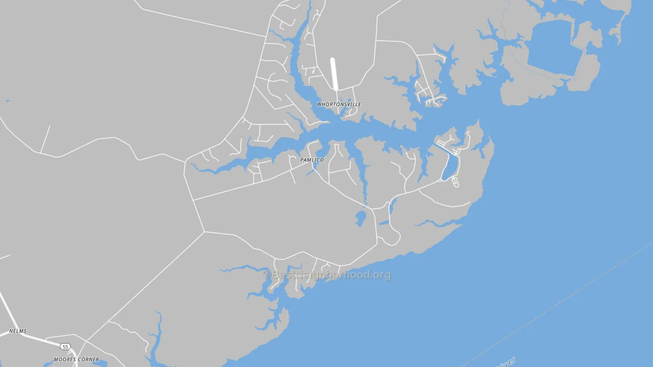 Transit Grade map of Pamlico, NC