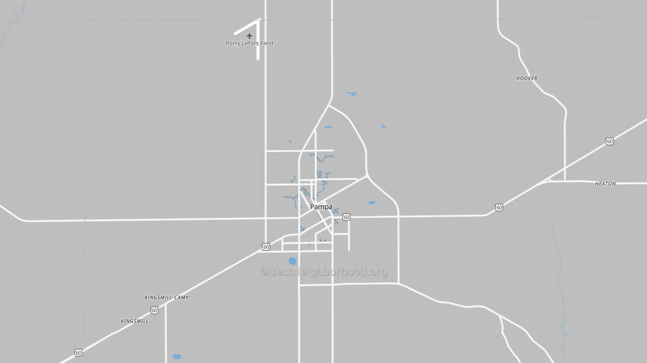 Transit Grade map of Pampa, TX