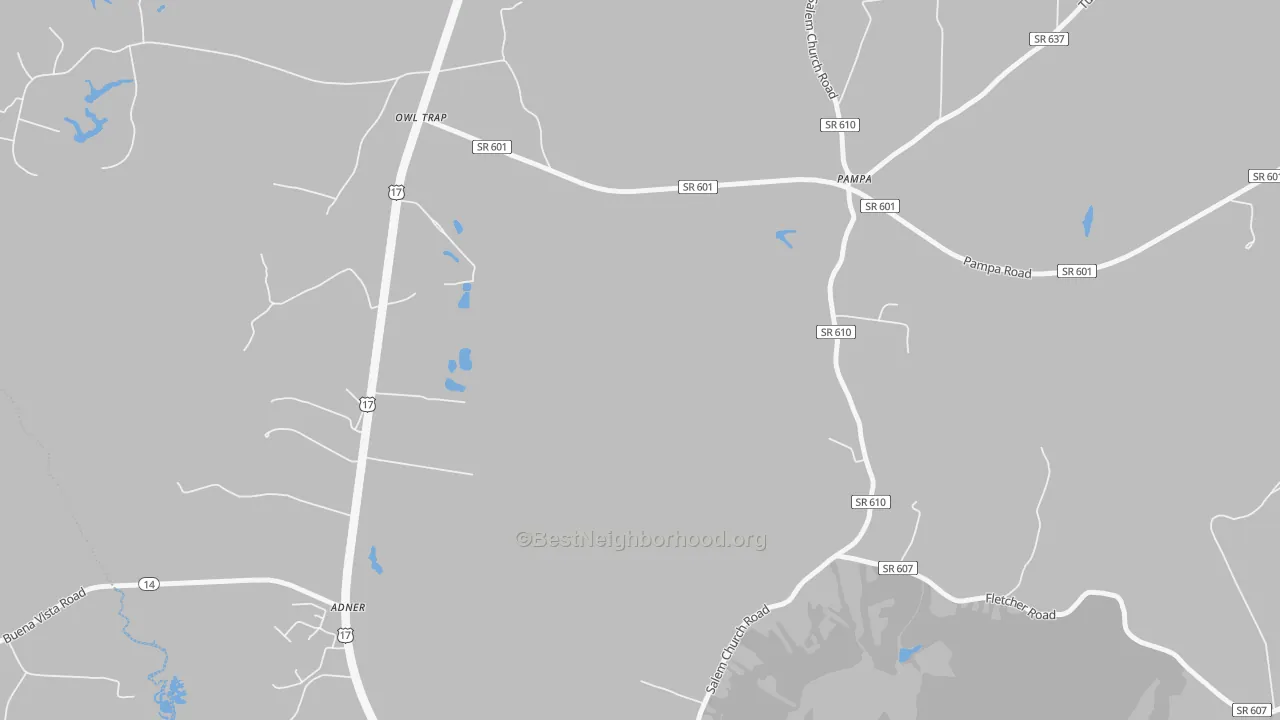 Transit Grade map of Pampa, VA