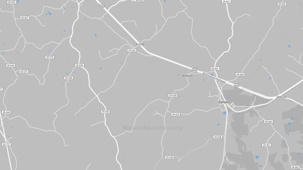 Transit Grade map of Pamplin City, VA