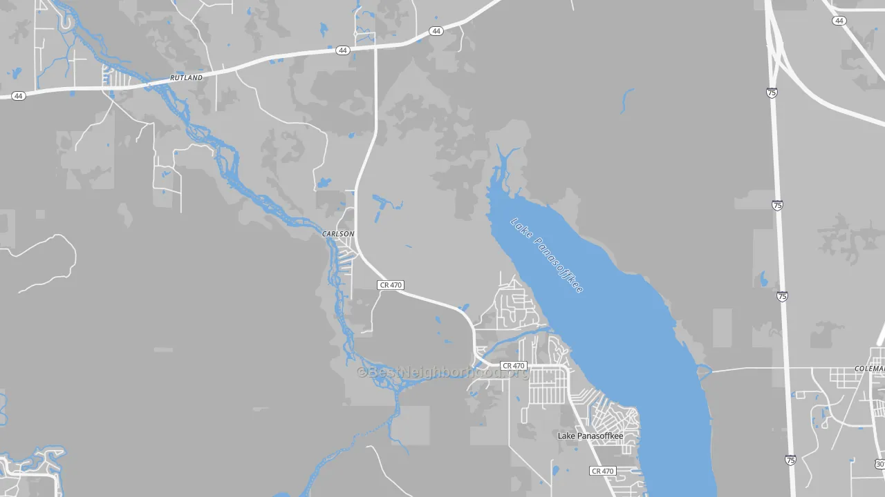 Transit Grade map of Panacoochee Retreats, FL