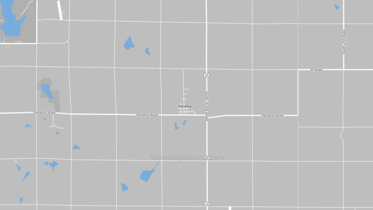 Transit Grade map of Panama, NE