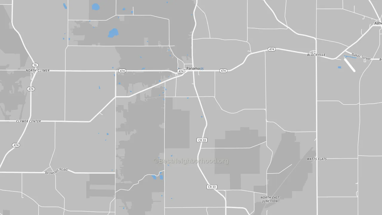 Transit Grade map of Panama, NY