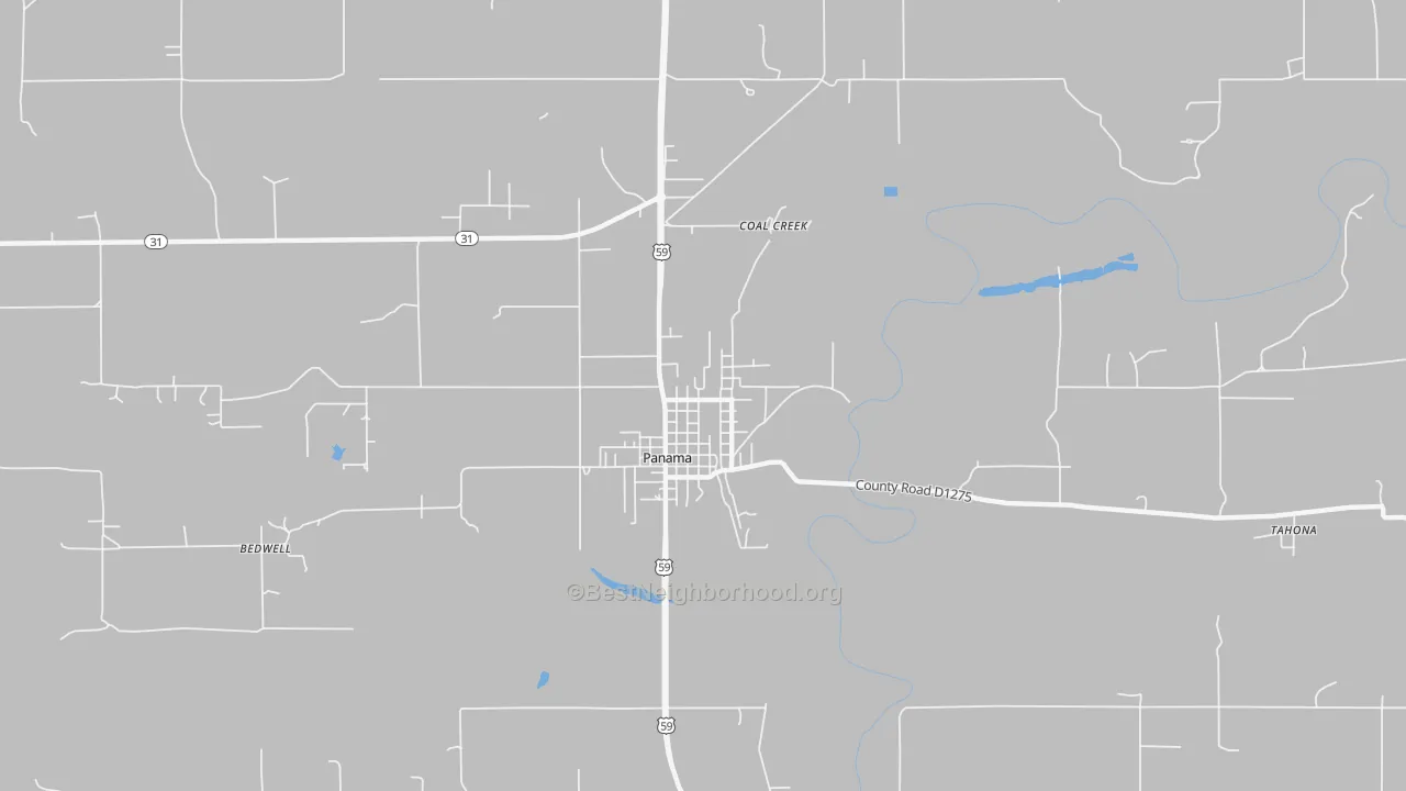 Transit Grade map of Panama, OK