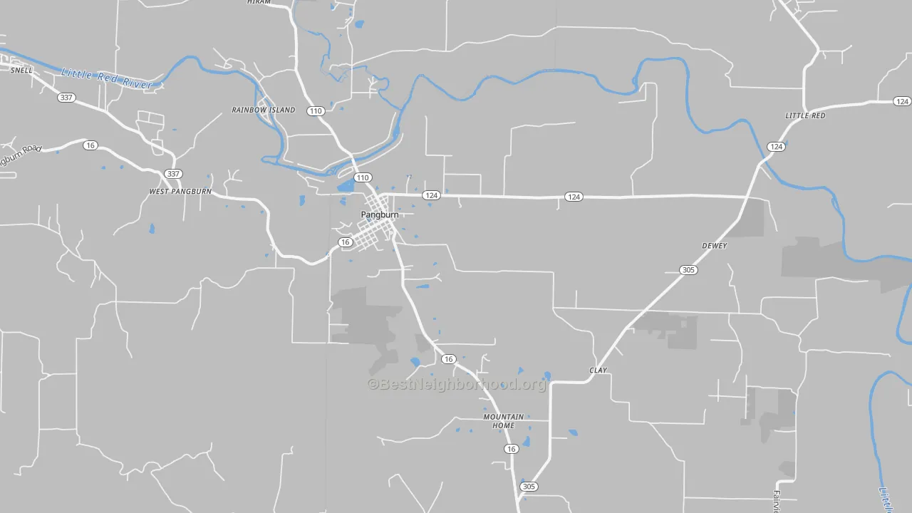 Transit Grade map of Pangburn, AR