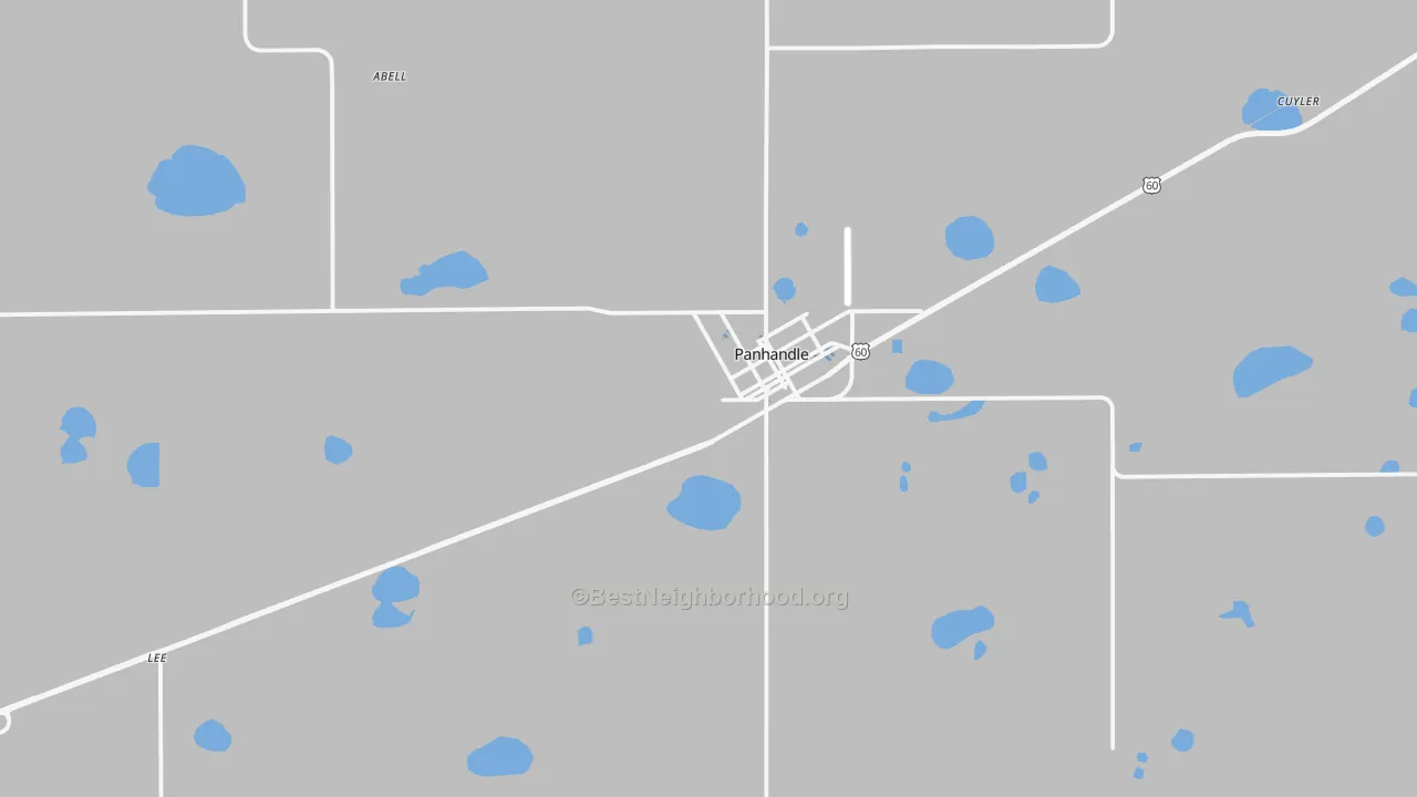 Transit Grade map of Panhandle, TX