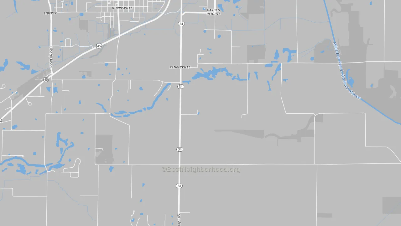 Transit Grade map of Pankeyville, IL