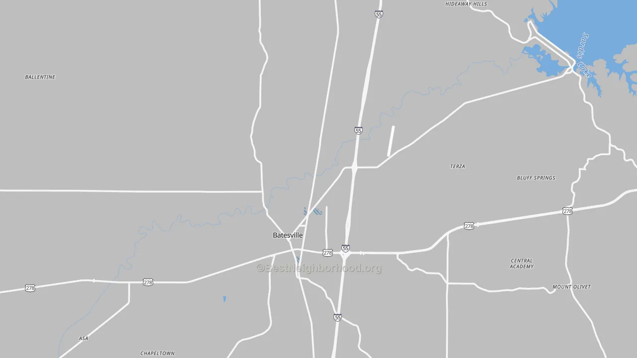 Transit Grade map of Panola County, MS