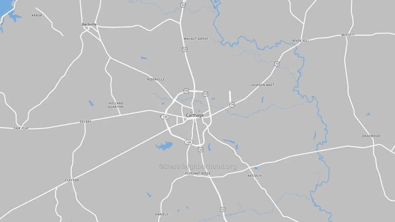 Transit Grade map of Panola County, TX