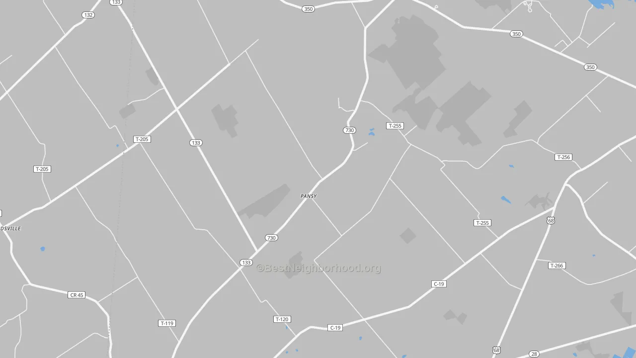 Transit Grade map of Pansy, OH