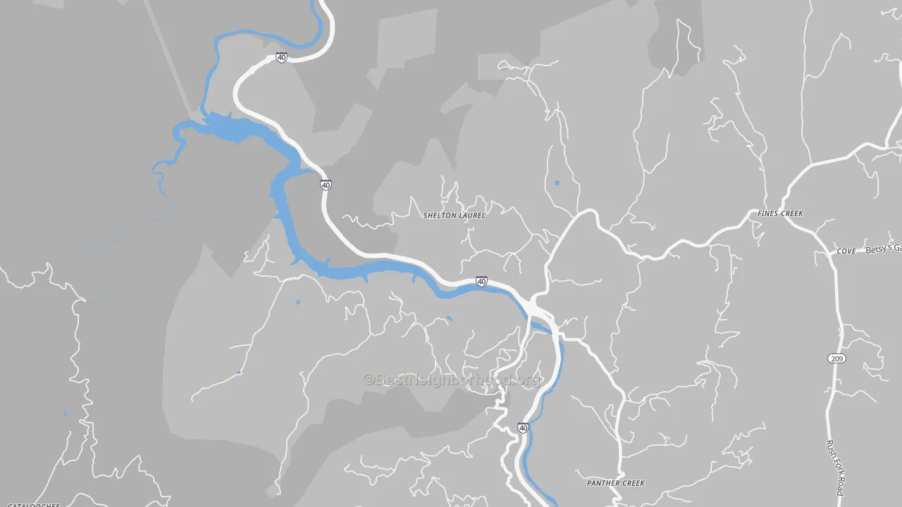 Transit Grade map of Panther Creek, NC