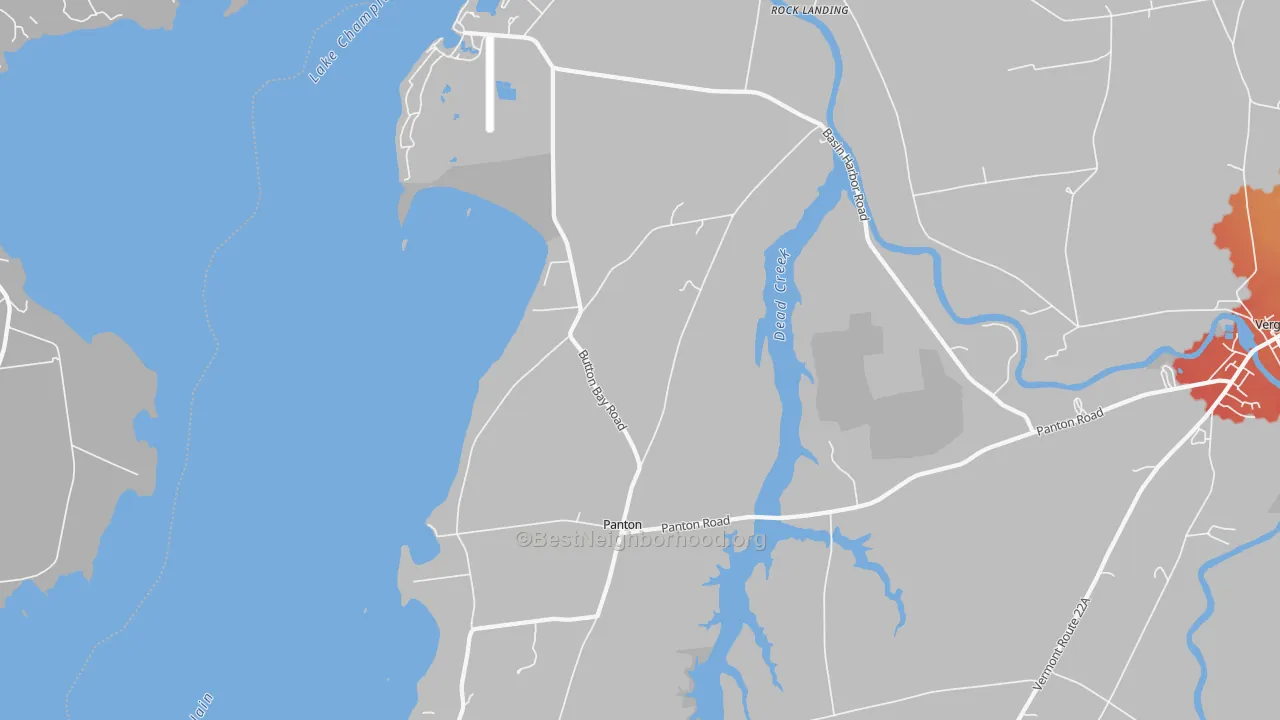 Transit Grade map of Panton, VT