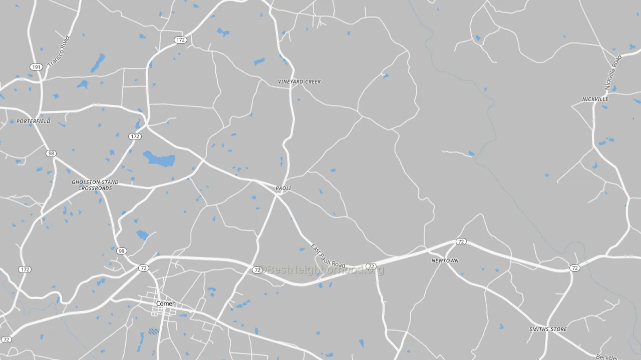 Transit Grade map of Paoli, GA