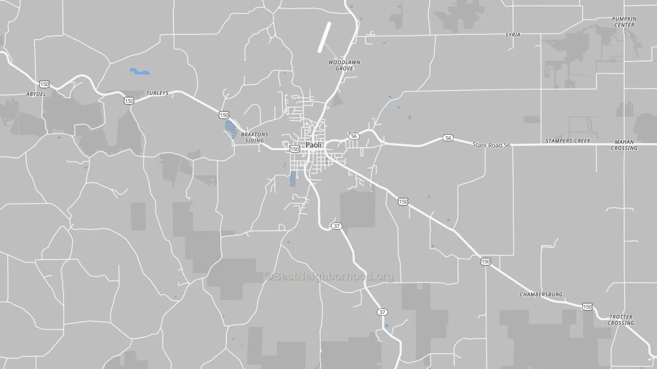 Transit Grade map of Paoli, IN