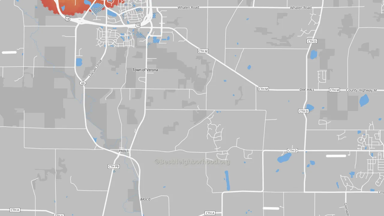 Transit Grade map of Paoli, WI