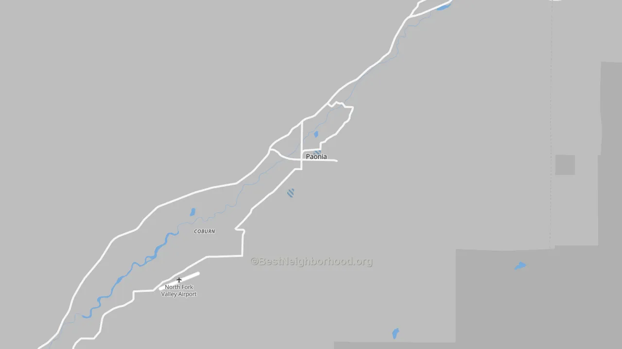 Transit Grade map of Paonia, CO