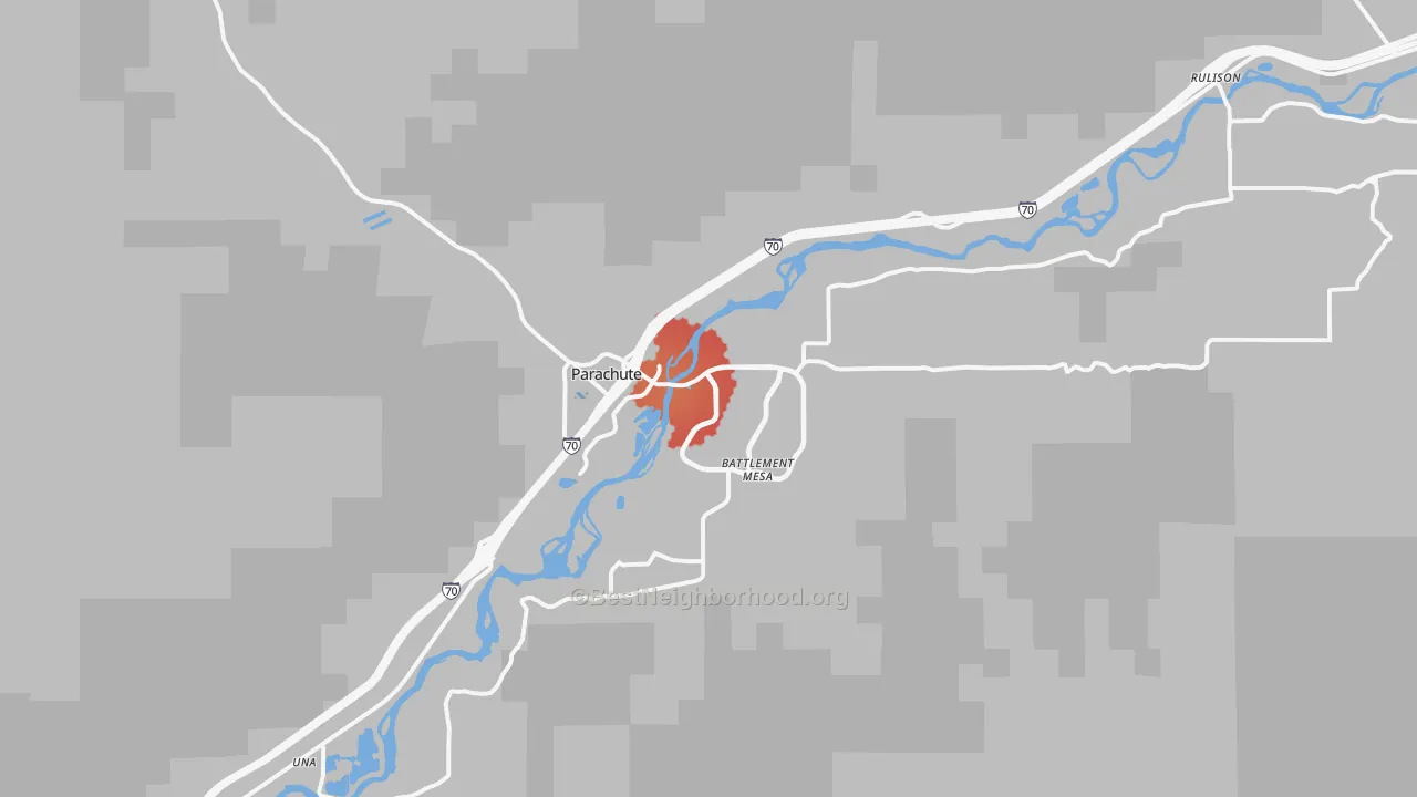 Transit Grade map of Parachute, CO