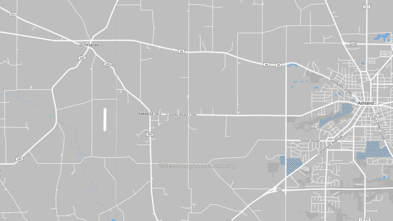 Transit Grade map of Paradise Hill, OH